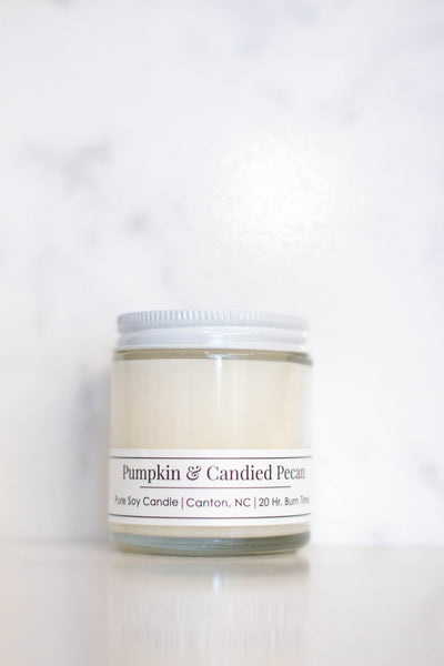 Willow Hill Soap Company Pumpkin and Candied Pecan 4 oz soy candle