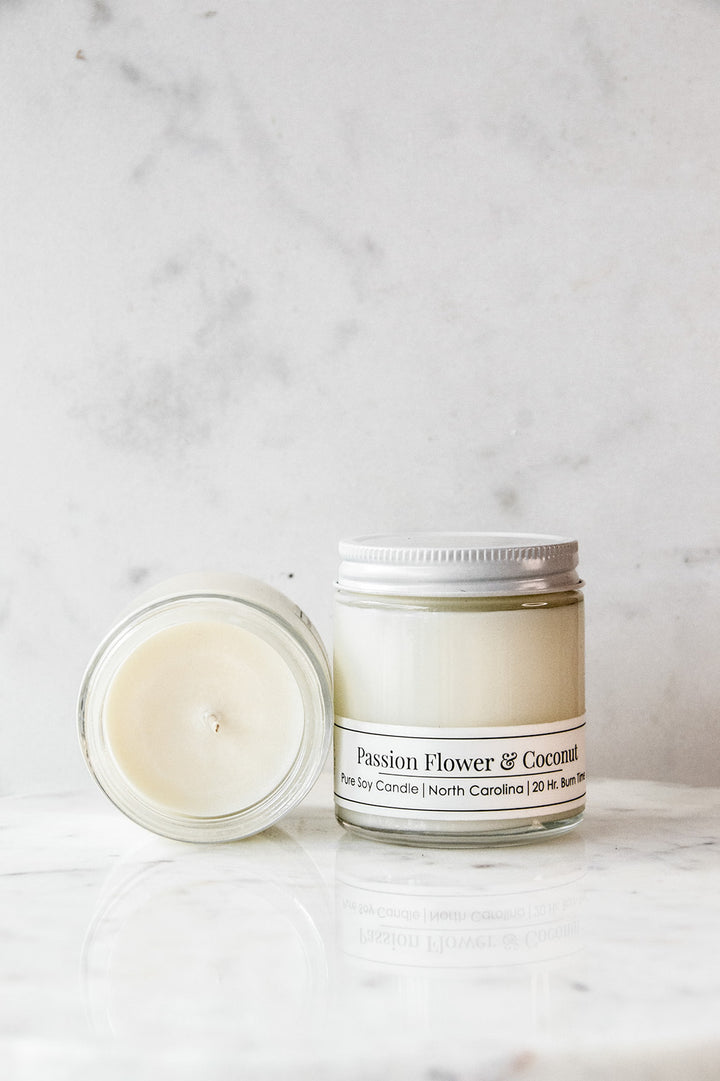 Passion Flower &amp; Coconut 4 oz Soy Candle