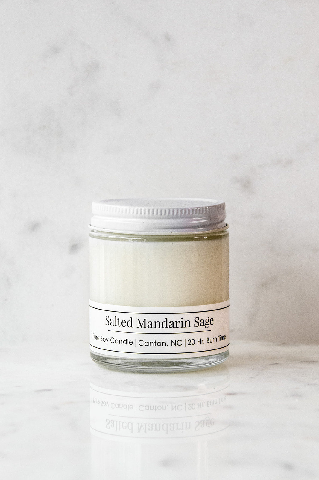 Salted Mandarin Sage 4 oz Soy Candle