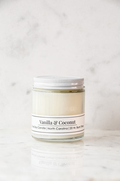 Vanilla & Coconut 4 oz Candle
